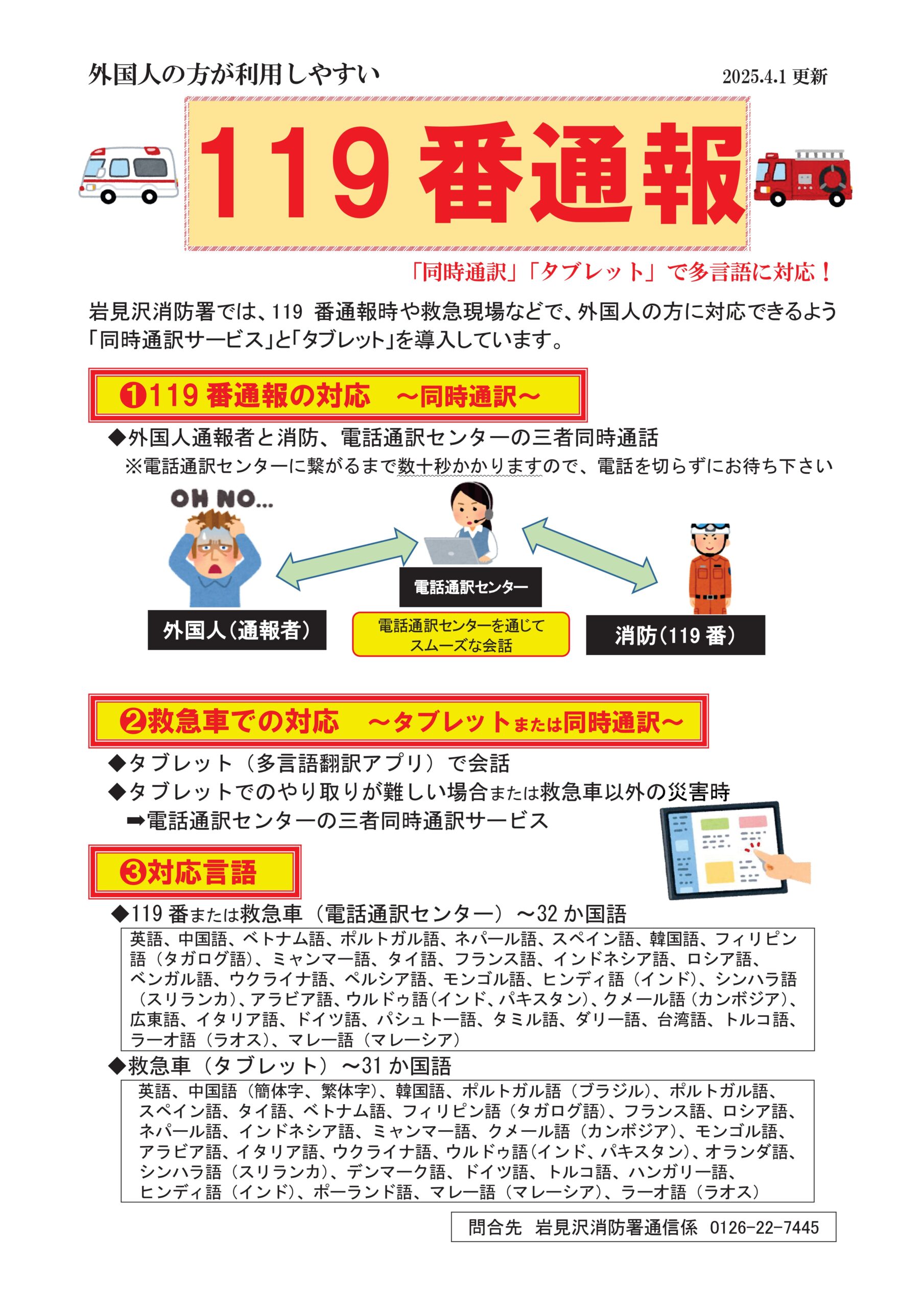 119番チラシ